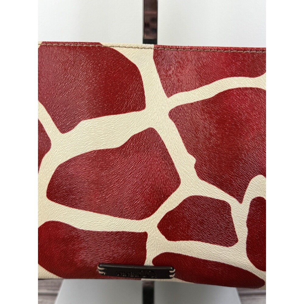 Nine & Co. Red and Brown Giraffe Print Shoulder Bag - Picture 11 of 16